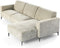 Furntastik Capua 3 zits bank CL rechts, stof Rowan, taupe