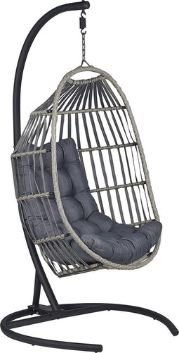 Beliani SESIA - Hangstoel - Grijs - Kunststof