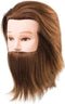 Professioneel oefenhoofd man Kappershoofd - Barbier - Kapper - Bruin haar met baard