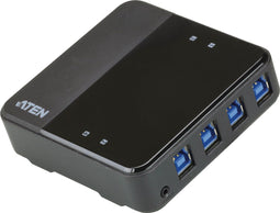Aten US434-AT - Schakelaar - 4x USB 3.2 Gen 1 - Zwart