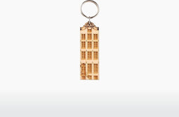 Amsterdams Grachtenpand Sleutelhanger - Amstel 101 - Esdoorn