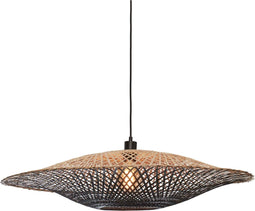 GOOD&MOJO Hanglamp Kalimantan - Bamboe/Zwart - Ø87cm - Modern - Hanglampen Eetkamer, Slaapkamer, Woonkamer