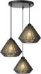 LABEL51 Ibiza Hanglamp - Zwart - Stof - 3-Lichts