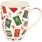Kerstmokken in cadeau verpakking - 6 soorten - 1 stuks - Nuvole di Stoffa wit met cadeautjes