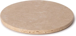 MOOISA - Dienblad rond - Travertine Ø20cm - rond marmer dienblad - vierkant marmer dienblad - decoratie schaal - tapasplank - serveerplank