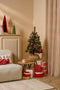 Black Box Trees Joy - Kunstkerstboom met 26 Ornamenten en 30 LED Lampjes - H90 x Ø50 cm - Groen Rood