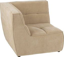 J-Line hoekzetel grid - hout/mousse - donker beige