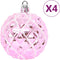 vidaXL - 65-delige - Kerstballenset - roze/rood/wit