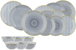 Essentials - Servies - 18 delen - Grijs (6 personen)