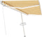 vidaXL - Luifel - handmatig - uittrekbaar - met - LED - 500x300 - cm - geel - en - wit