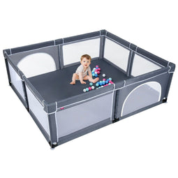 Coast Speelbox Playpen - Extra grote speelruimte 206x185,5x68cm - Donkergrijs