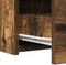 vidaXL - Wandkast - Make-up - Tafel - met - LED - Verlichting - in - Rook - Eik