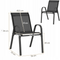 Coast campingstoelen ingesteld vanaf 4 terrasstoelen 55 x 67 x 83 cm zwart + grijs