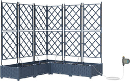 vidaXL - Tuinplanten - met - Water - Irrigatiesysteem - - - 5 - stuks - - - Grijs