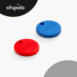 Chipolo One - Bluetooth Tracker - Geluid en locatie registratie - Rood/Blauw (2 stuks)