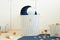 Nobodinoz Opbergmand Odéon 41x37cm Blue Thin Stripes/Natural - Speelgoedzak