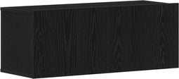vidaXL - Zwarte - Eiken - TV-meubel - 80x30x30 - cm - Gemaakt - van - Engineered - Wood