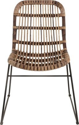 J-Line stoel Billie Bananen Bladeren - hout - naturel