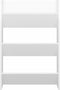 vidaXL - Wandschoenenkasten - 2 - st - 60x18x90 - cm - bewerkt - hout - hoogglans - wit