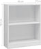 vidaXL - Boekenkast - 60x24x76 - cm - bewerkt - hout - hoogglans - wit
