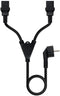 Nanocable 10.22.0100 - Kabel - Geaarde stekkers (F type) - Zwart