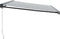 vidaXL - Luifel - uittrekbaar - 5x3 - m - stof - en - aluminium - antraciet - en - wit