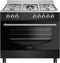 Wiggo WO-E905R - Gasfornuis - 5 Kookzones - 7 Ovenstanden - Wokbrander - Zwart RVS