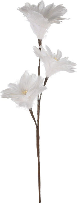 Flowerbranch Feather 80 cm Ow
