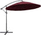 vidaXL - Zweefparasol - met - aluminium - paal - 3 - m - bordeauxrood