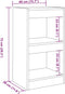 vidaXL - Boekenkast - / - kamerscherm - 40x30x72 - cm - oud - houtkleurig