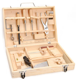 Houten Gereedschapskist, 16dlg..