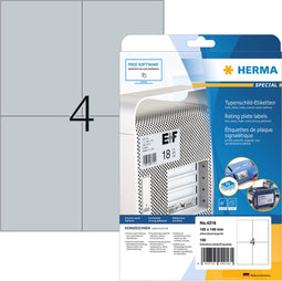 Etiket herma 4216 105x148mm folie 100stuks zilver | 32 stuks