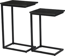 Livingfurn - Bijzettafel Jordy Norris - Mangohout / Gecoat Staal - Set van 3