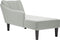 vidaXL - Chaise - longue - met - rechterarmleuning - fluweel - lichtgrijs