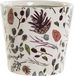 Grondlegger DKD Home Decor ananas Wit Groen Porslin (14 x 14 x 14 cm)
