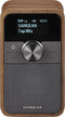 Sangean DDR-8 compacte houten DAB+ en FM radio met Bluetooth ontvangst, Vintage Walnut