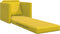 vidaXL - Vloersofa - Bed - 2-in-1 - Donker - Geel - 74x77x81 - cm - Velvet