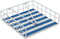 Servethouder Versa Blauw Metaal 35 x 0,03 x 25 cm Strepen