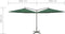 vidaXL - Parasol - dubbel - met - stalen - paal - 600 - cm - groen