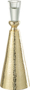 J-Line kandelaar Tape - aluminium/glas - goud/transparant - medium