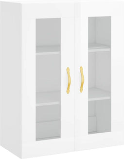 vidaXL - Hangkast - 69,5x34x90 - cm - hoogglans - wit