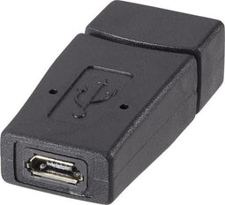 Renkforce RF-4297185 - USB 2.0 Adapter - USB A naar Micro-USB 2.0 B - Zwart