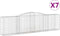 vidaXL - Schanskorven - 7 - st - gewelfd - 400x50x100/120 - cm - ijzer