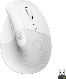 Logitech Lift - Ergonomische muis - Draadloos - 57° hoek - Wit