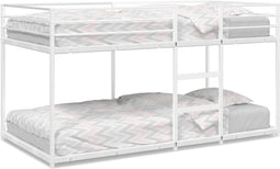 vidaXL - Stapelbed - zonder - matras - 100x190 - cm - staal - wit