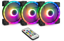 Inter-Tech Argus RS-14 - RGB-Fan Set - 140mm - Zwart (3 stuks)