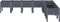 vidaXL - Plantenbak - met - poten - 200x160x42 - cm - polypropeen - grijs