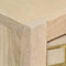 vidaXL - Wandtafel - 90x30x75 - cm - massief - mangohout - goudkleurig