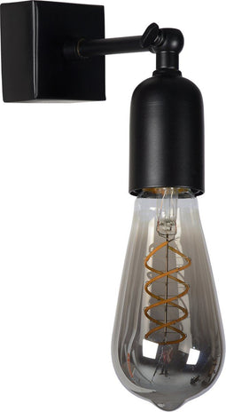 Atmooz - Wandlamp Dora - Industrieel - Woonkamer / Slaapkamer - Zwart - Hoogte 12cm - Metaal - Exclusief lichtbron