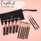 VAIVE Make Up Kwasten Set - 15-delige set - Vegan - Synthetisch haar - Zwart Rosé goud